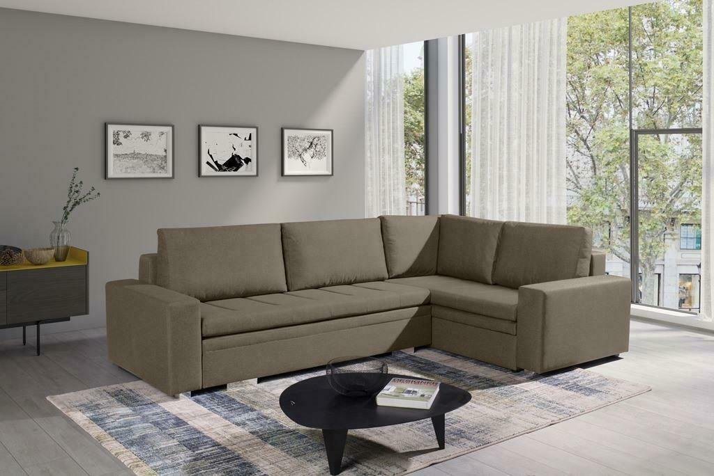 JVmoebel Ecksofa, Moderne Ecksofa Wohnzimmer Textil Stoff Schlafsofa Couch von JVmoebel