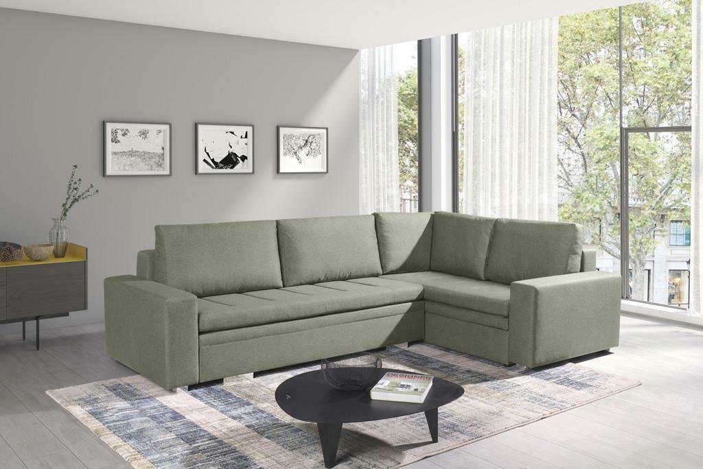 JVmoebel Ecksofa, Moderne Ecksofa Wohnzimmer Textil Stoff Schlafsofa Couch von JVmoebel