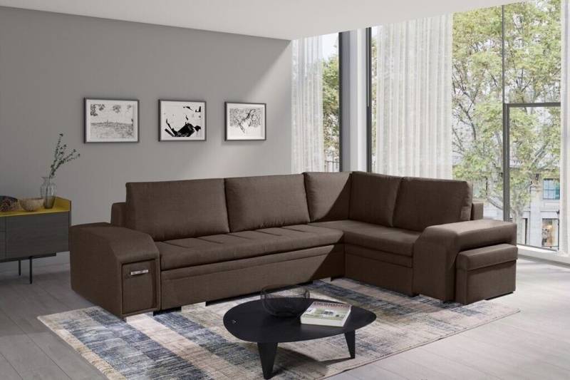 JVmoebel Ecksofa, Polstersofa Loungesofa Couch Sitzgruppe Wohnzimmer mit Kissen Sofa von JVmoebel