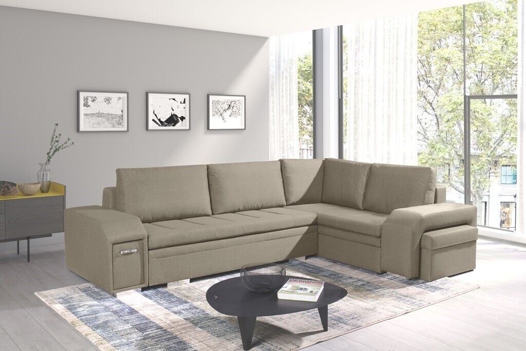JVmoebel Ecksofa, Polstersofa Loungesofa Couch Sitzgruppe Wohnzimmer mit Kissen Sofa von JVmoebel