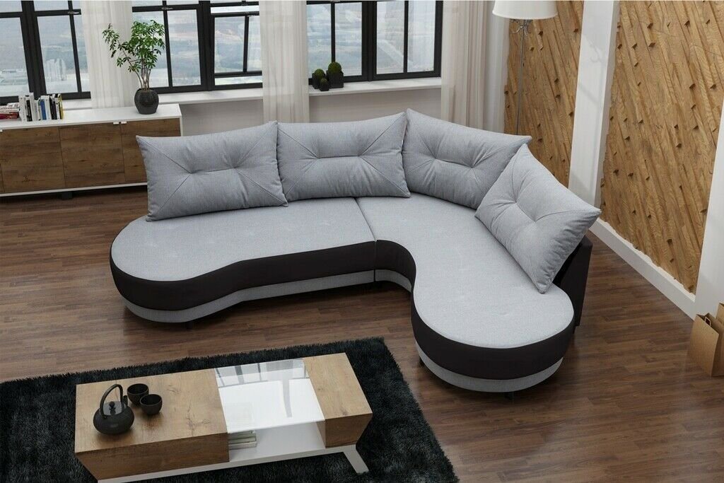 JVmoebel Ecksofa Polstersofa Loungesofa Couch Sitzgruppe Wohnzimmer mit Kissen Sofa, Made in Europa von JVmoebel