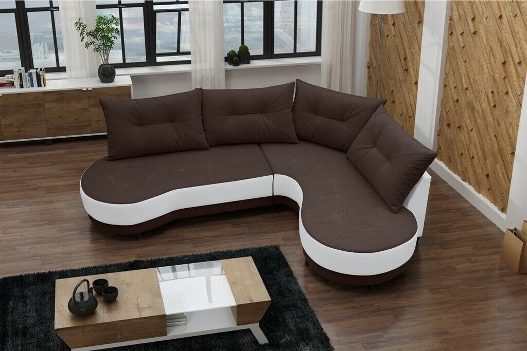 JVmoebel Ecksofa, Polstersofa Loungesofa Couch Wohnzimmer mit Kissen Sofa L-Form von JVmoebel