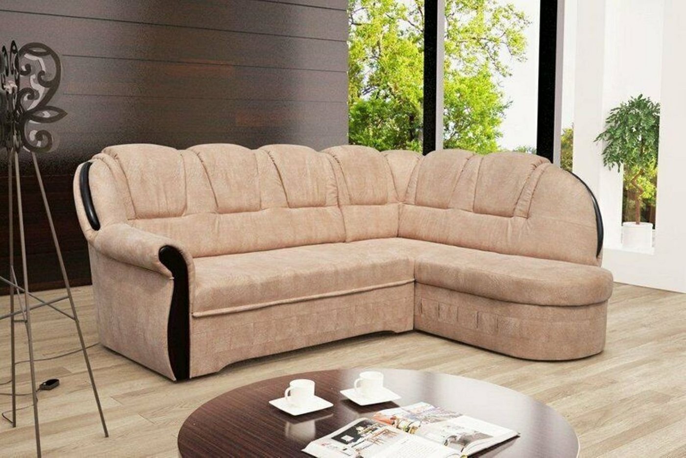 JVmoebel Ecksofa, Schlafsofa Ecksofa Sofa Couch Polster Eck Garnitur Sitz Sofas Textil von JVmoebel