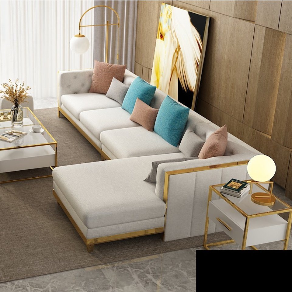 JVmoebel Ecksofa, Sofa L-Form Ledersofa Couch Wohnlandschaft Garnitur Design von JVmoebel