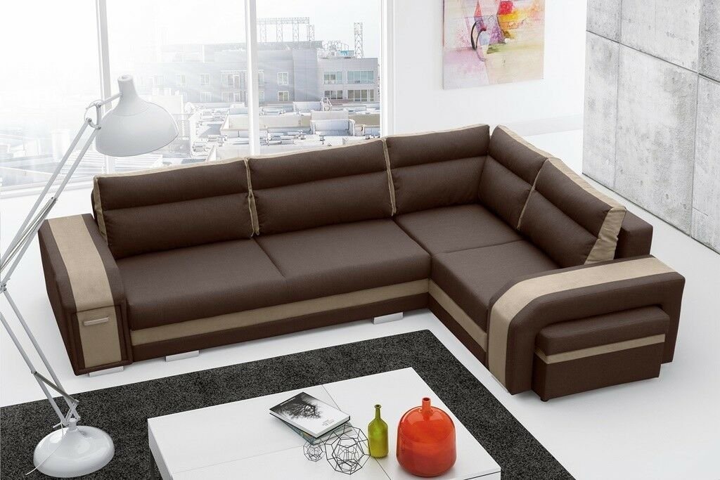 JVmoebel Ecksofa, Sofa Schlafsofa Designer Sofa mit Bettfunktion + Bettkasten Ecksofa von JVmoebel