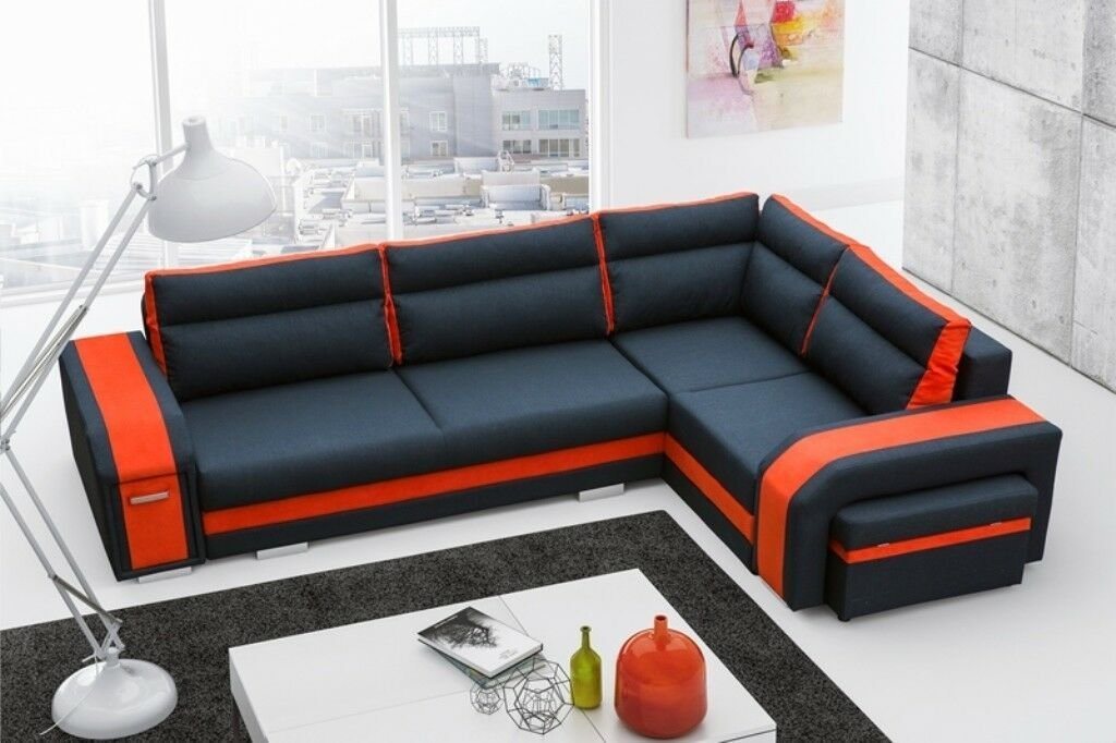 JVmoebel Ecksofa, Sofa Schlafsofa Designer Sofa mit Bettfunktion + Bettkasten Ecksofa von JVmoebel