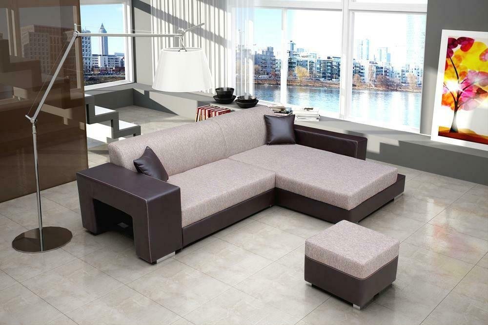 JVmoebel Ecksofa, Sofa Schlafsofa Designer Sofa mit Bettfunktion + Bettkasten Ecksofa von JVmoebel