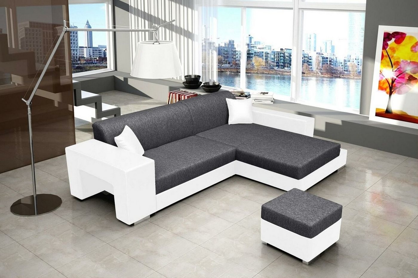 JVmoebel Ecksofa, Sofa Schlafsofa Designer Sofa mit Bettfunktion + Bettkasten Ecksofa von JVmoebel