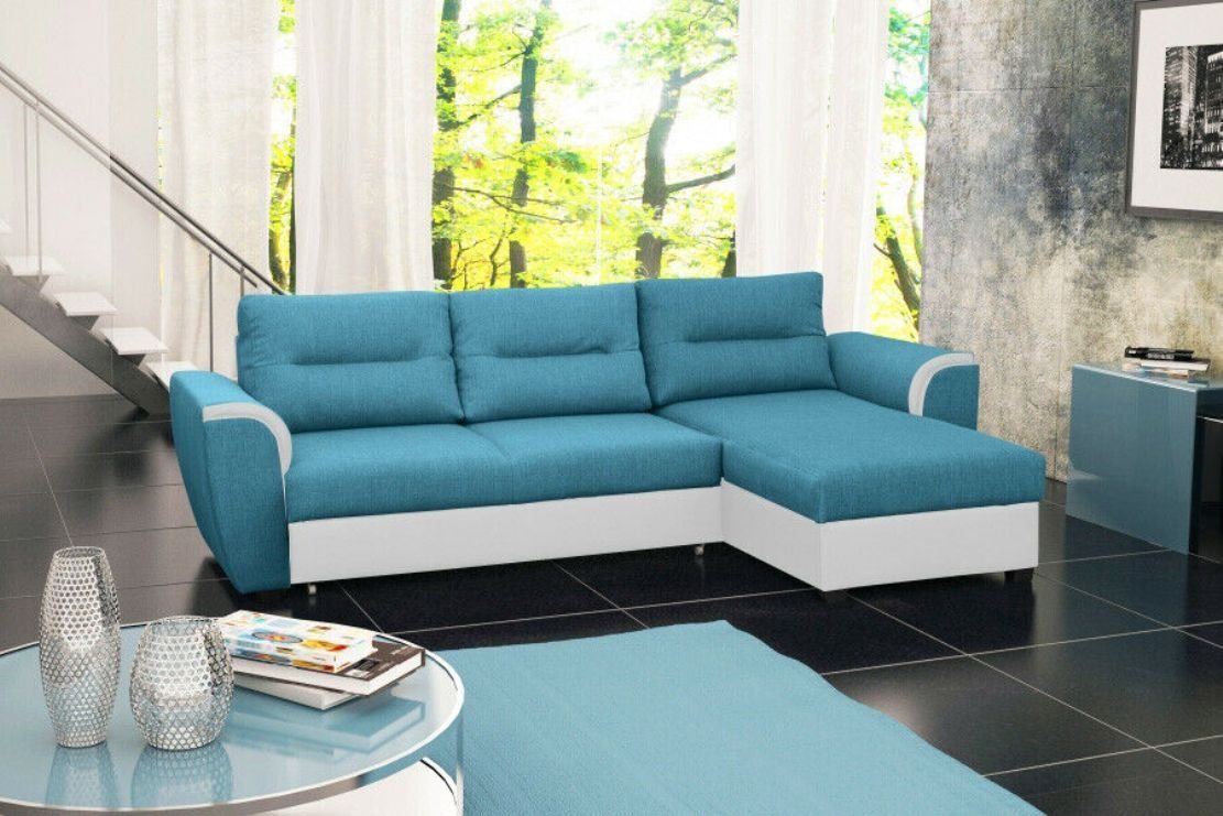 JVmoebel Ecksofa, Sofa Schlafsofa Designer Sofa mit Bettfunktion + Bettkasten Ecksofa von JVmoebel