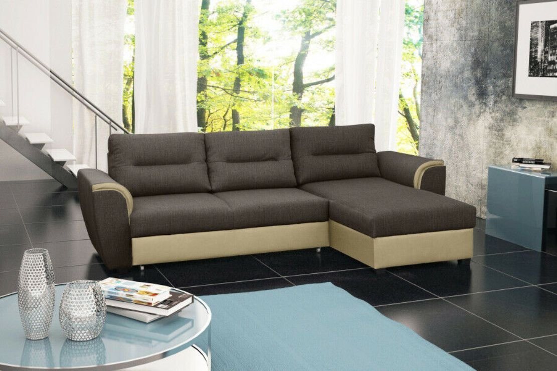 JVmoebel Ecksofa, Sofa Schlafsofa Designer Sofa mit Bettfunktion + Bettkasten Ecksofa von JVmoebel