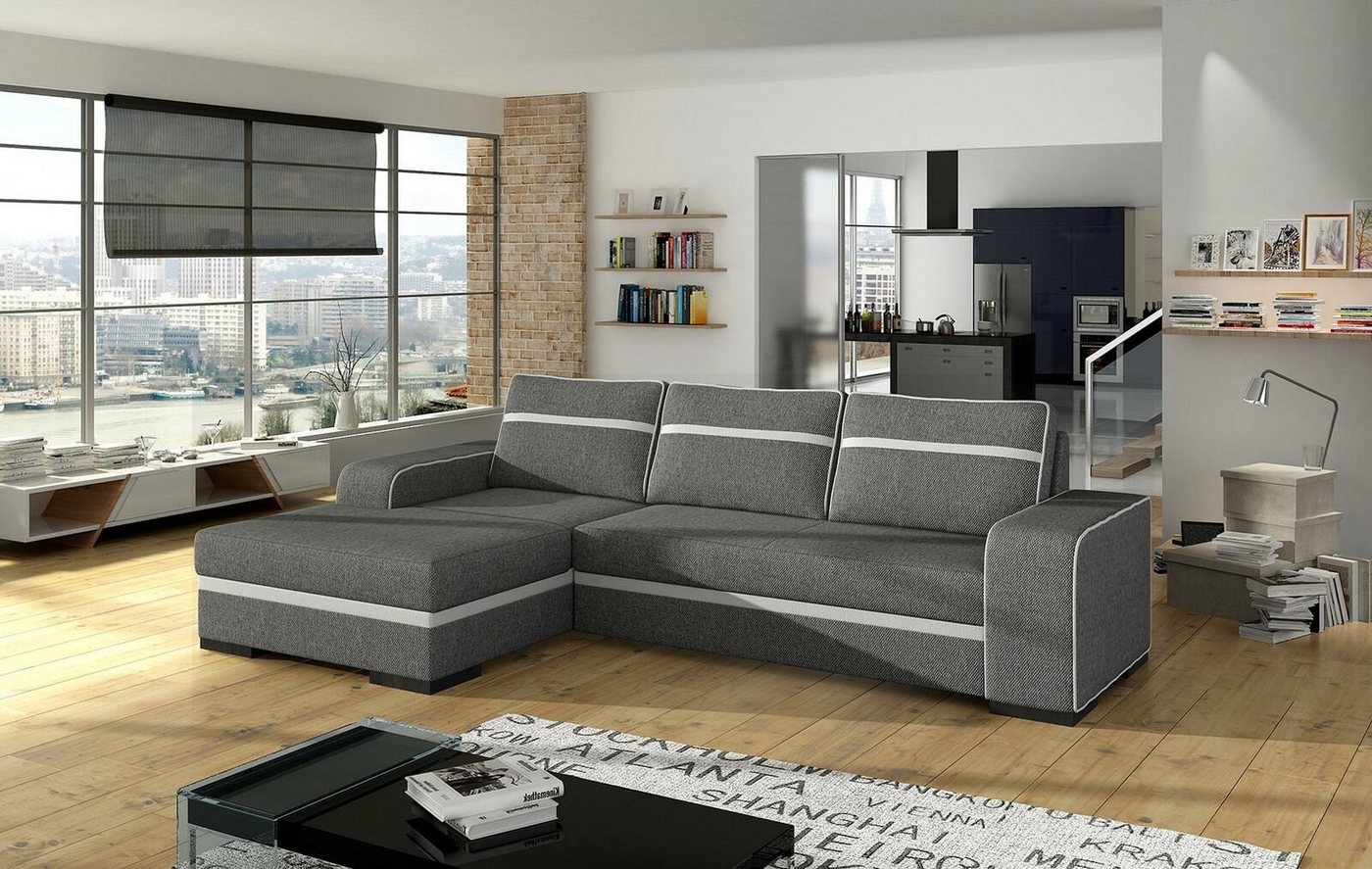 JVmoebel Ecksofa, Sofa Schlafsofa Designer Sofa mit Bettfunktion + Bettkasten Ecksofa von JVmoebel