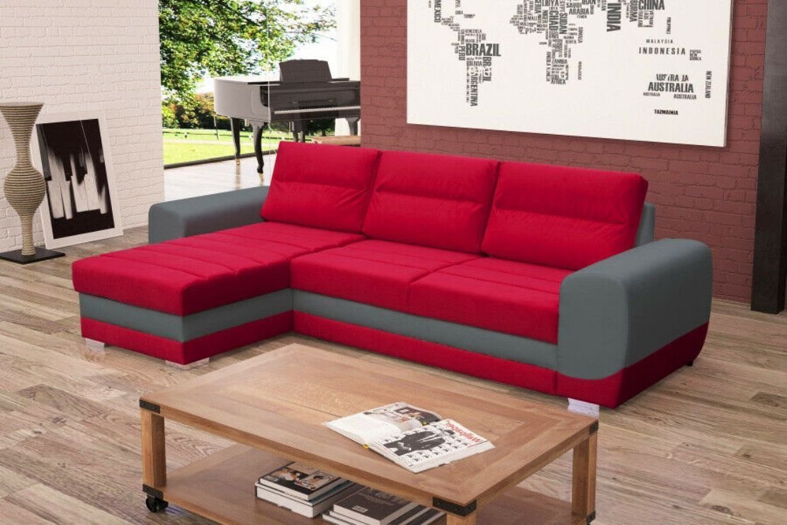 JVmoebel Ecksofa, Sofa Schlafsofa Designer Sofa mit Bettfunktion + Bettkasten von JVmoebel