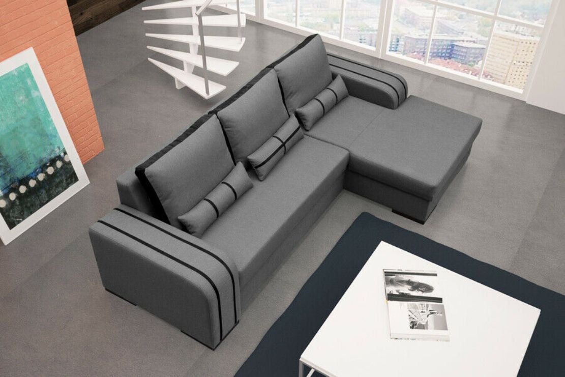 JVmoebel Ecksofa, Sofa Schlafsofa Designer Sofa mit Bettfunktion + Bettkasten von JVmoebel