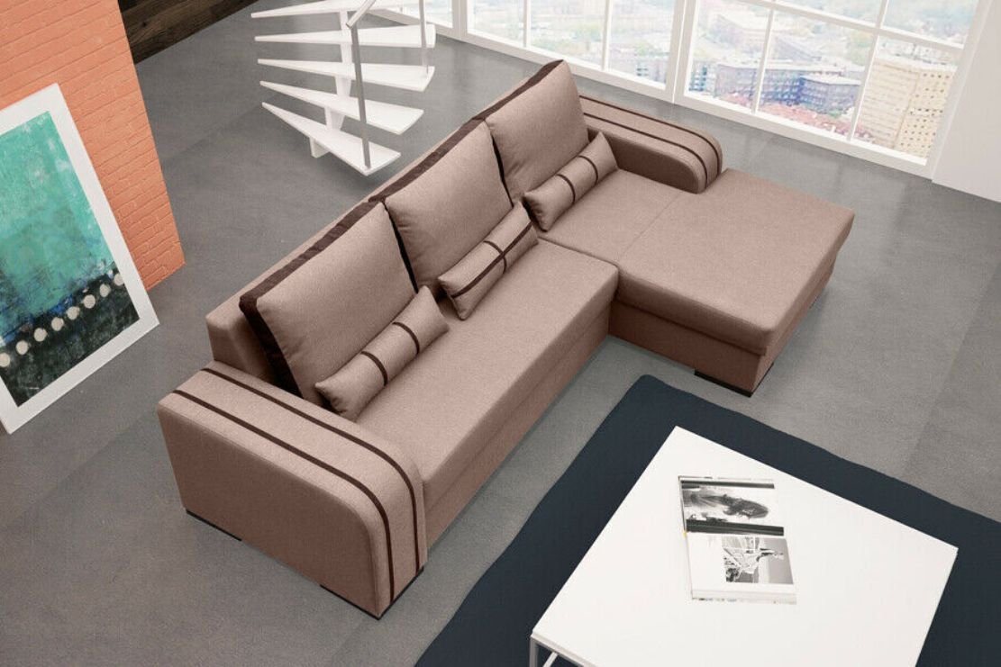 JVmoebel Ecksofa, Sofa Schlafsofa Designer Sofa mit Bettfunktion + Bettkasten von JVmoebel