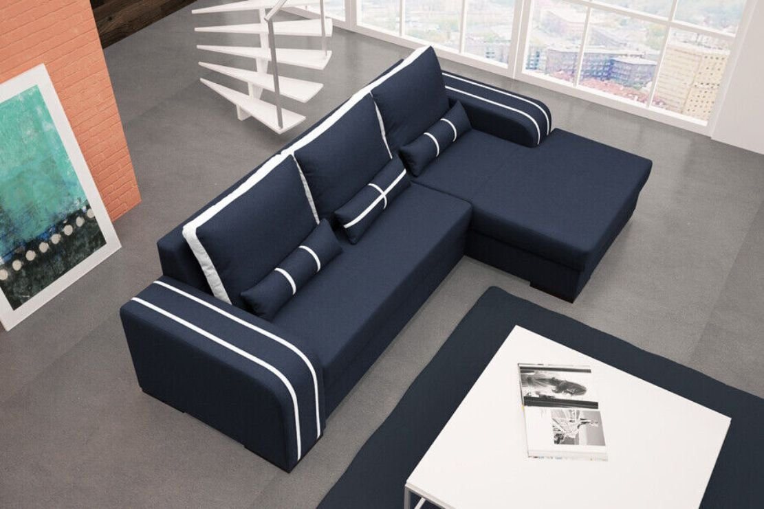 JVmoebel Ecksofa, Sofa Schlafsofa Designer Sofa mit Bettfunktion + Bettkasten von JVmoebel