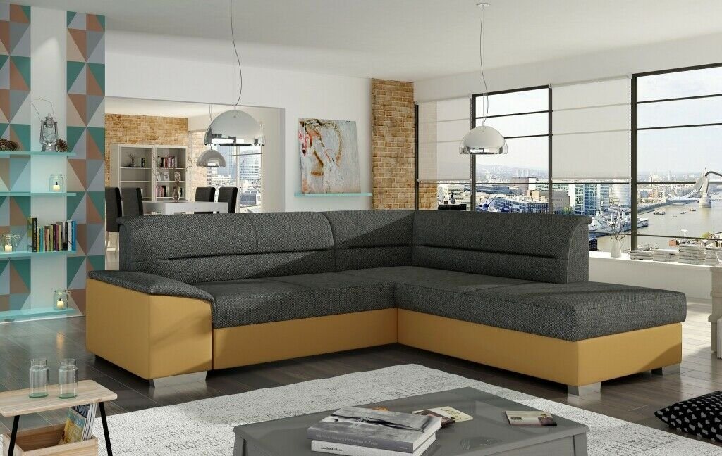 JVmoebel Ecksofa, Stoff Ecksofa L-Form Sofa Couch Design Polster Modern Textil von JVmoebel