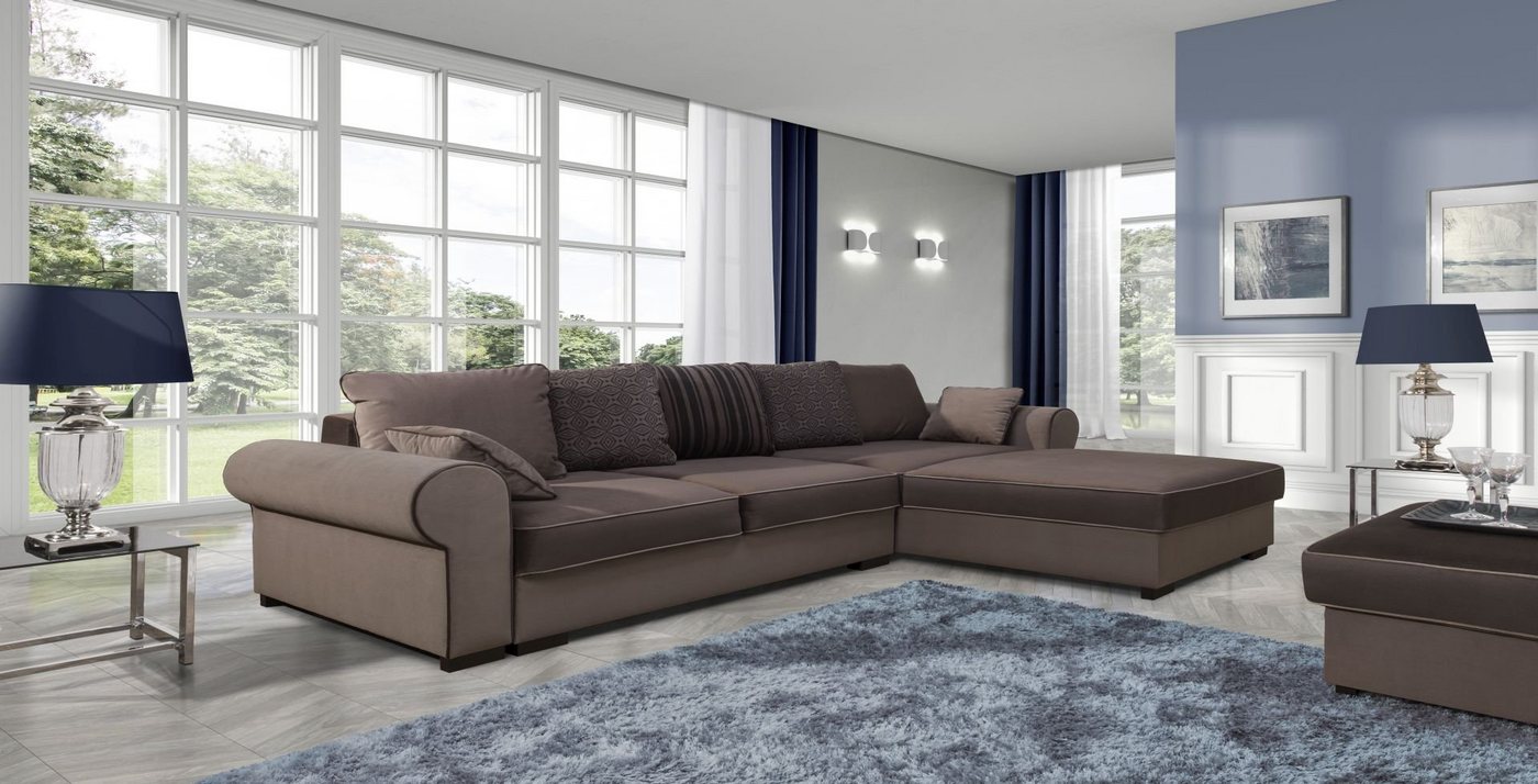 JVmoebel Ecksofa, Stoff L-Form Couch Wohnlandschaft Ecksofa Garnitur Modern Design Sofa von JVmoebel
