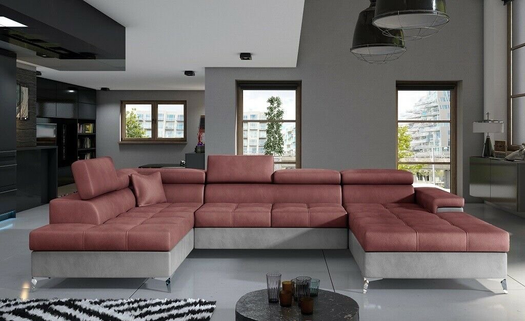 JVmoebel Ecksofa, Stoff U-Form Couch Wohnlandschaft Ecksofa Design Modern Sofa Modern von JVmoebel