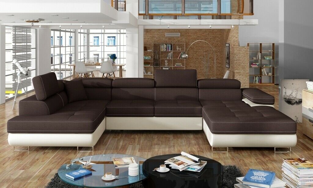 JVmoebel Ecksofa, Stoff U-Form Couch Wohnlandschaft Ecksofa Design Modern Sofa Modern von JVmoebel