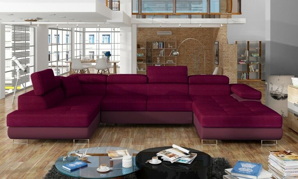 JVmoebel Ecksofa, Stoff U-Form Couch Wohnlandschaft Ecksofa Design Modern Sofa Modern von JVmoebel