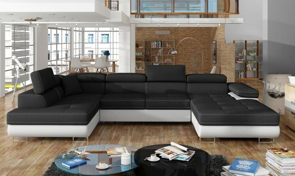 JVmoebel Ecksofa, Stoff U-Form Couch Wohnlandschaft Ecksofa Design Modern Sofa Modern von JVmoebel