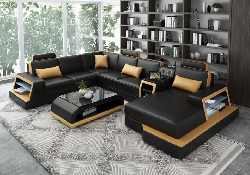 JVmoebel Ecksofa, U Form Sofa Couch Polster Garnitur Wohnlandschaft Design Ecksofa von JVmoebel