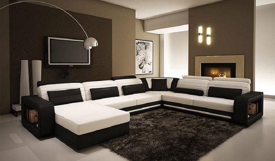 JVmoebel Ecksofa, U Form Sofa Couch Polster Garnitur Wohnlandschaft Design Ecksofa von JVmoebel