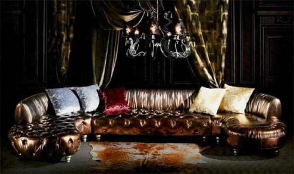 JVmoebel Wohnlandschaft VIP Gold Chesterfield Couch U Form Wohnlandschaft Polster Gold, Made in Europa JVmoebel Wohnlandschaft VIP Gold Chesterfield Couch U Form Wohnlandschaft Polster Gold, Made in Europa von JVmoebel