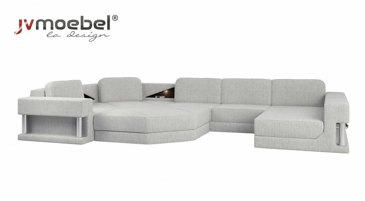 JVmoebel Ecksofa, Wohnlandschaft Design Stoff Sofas Bettunktion Schlaf Couch von JVmoebel