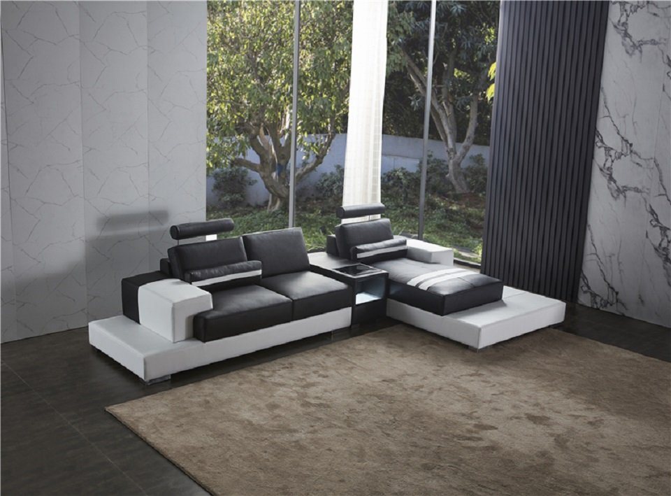 JVmoebel Ecksofa, Wohnlandschaft Ecksofa Sofa Couch Polster Leder Eck Sofas L Form von JVmoebel