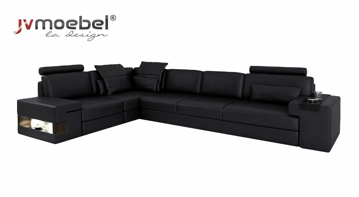 JVmoebel Ecksofa, Wohnzimmer Braun Möbel Textil Sofas Ecksofa L Form Couch Polstermöbel von JVmoebel