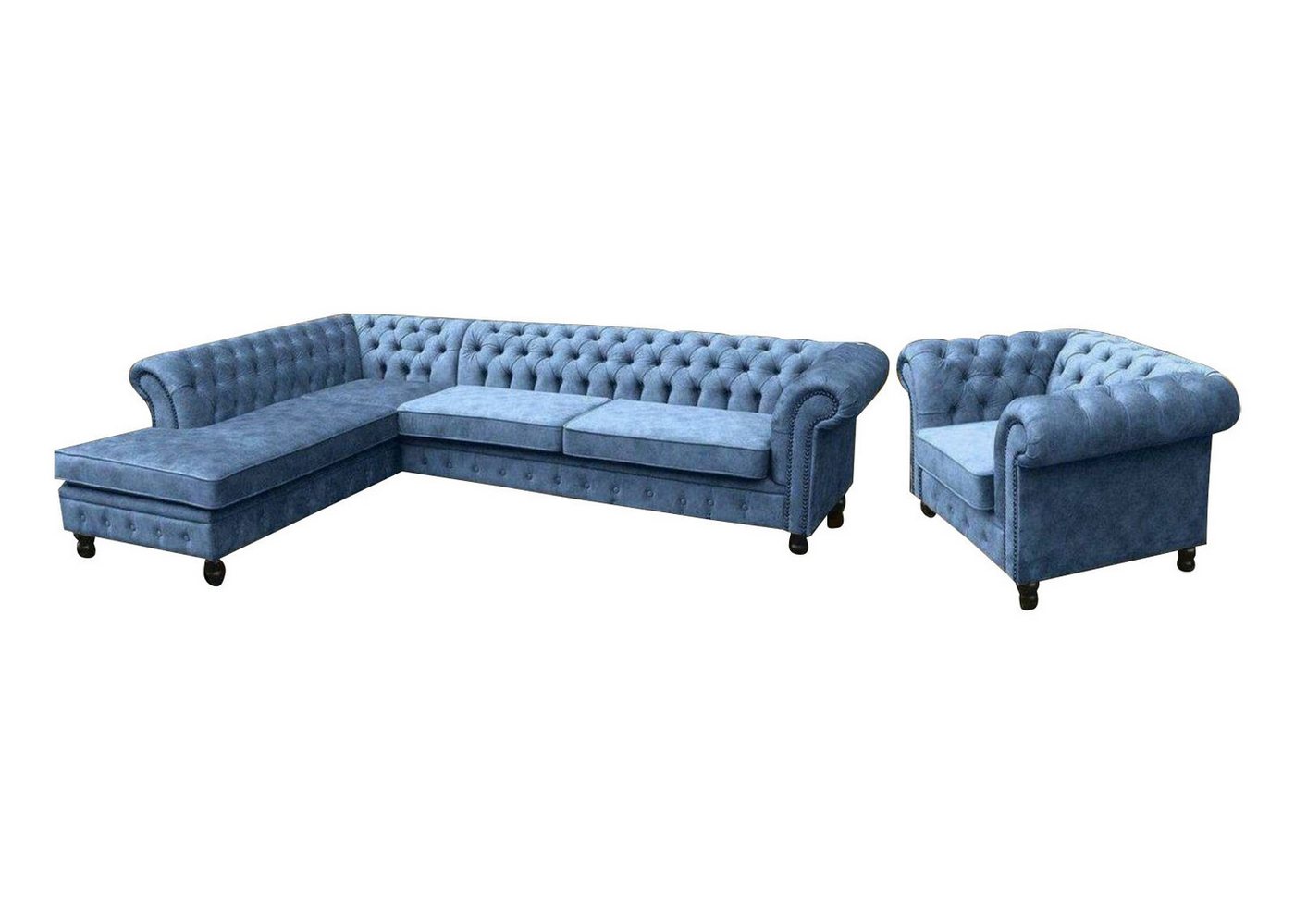 JVmoebel Ecksofa Beige Chesterfield L-Form Couch Luxus Sofa Modernes Ecksofa Neu, Made in Europe von JVmoebel