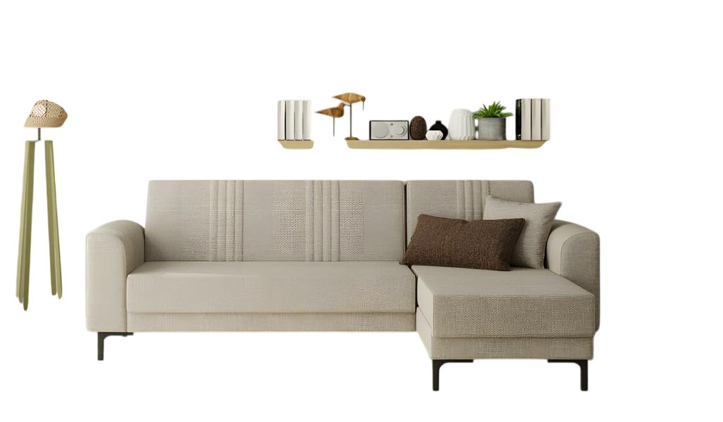 JVmoebel Ecksofa Beige Ecksofa L-Form Polstersofa mit Bettfunktion aus Polyester, 2 Teile, Made in Europe JVmoebel Ecksofa Beige Ecksofa L-Form Polstersofa mit Bettfunktion aus Polyester, 2 Teile, Made in Europe von JVmoebel