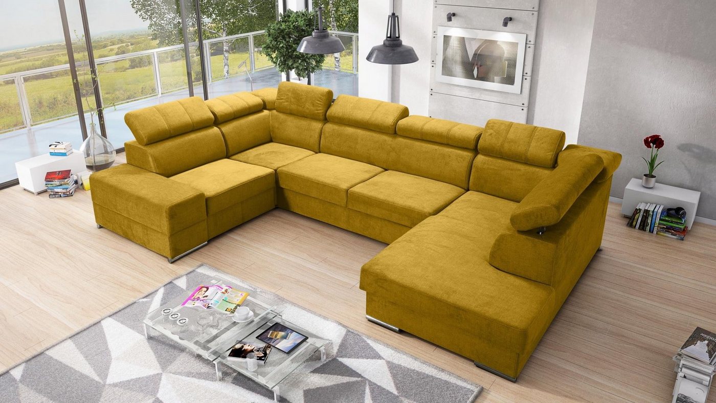 JVmoebel Ecksofa Beige U-Form Wohnlandschaft Ecksofa modernes Design Neu, Made in Europe von JVmoebel