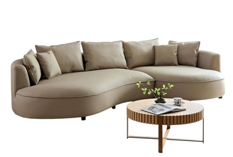 JVmoebel Ecksofa Beiges Ecksofa aus Leder & Polyester - Moderner Komfort pur, 1 Teile, Made in Europe JVmoebel Ecksofa Beiges Ecksofa aus Leder & Polyester - Moderner Komfort pur, 1 Teile, Made in Europe von JVmoebel