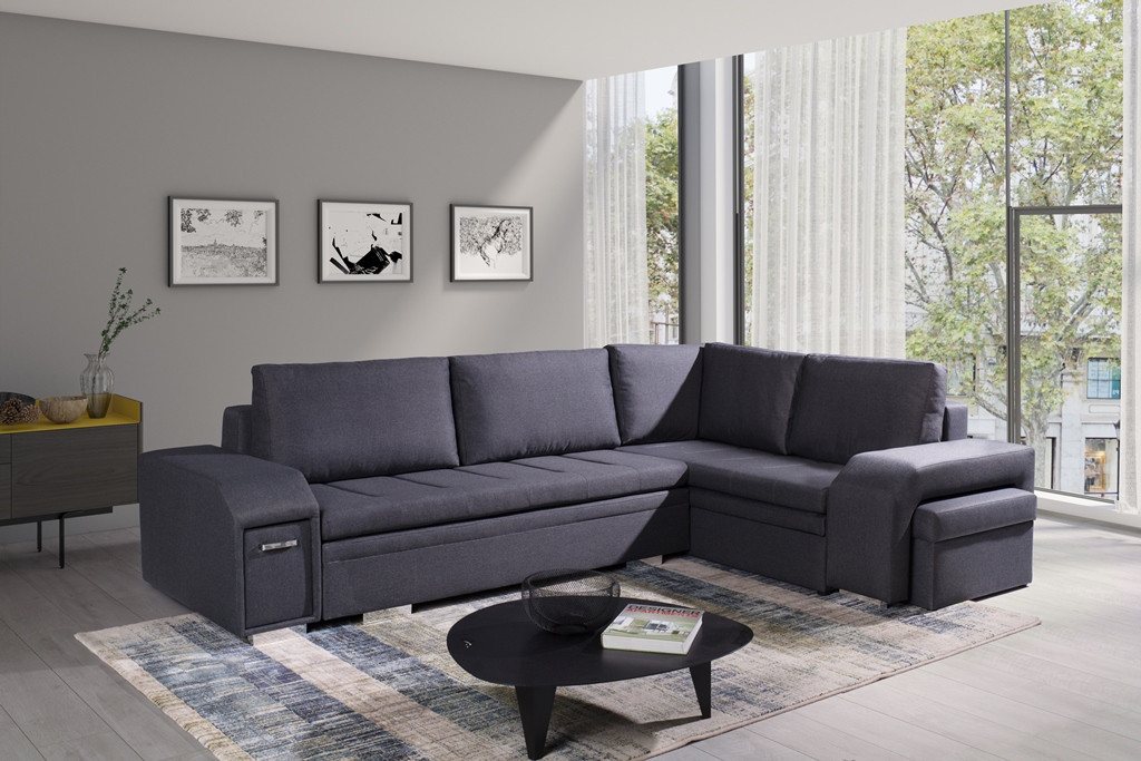 JVmoebel Ecksofa Bequeme Couchgarnitur mit Kissen für das Wohnzimmer, Made in Europa von JVmoebel