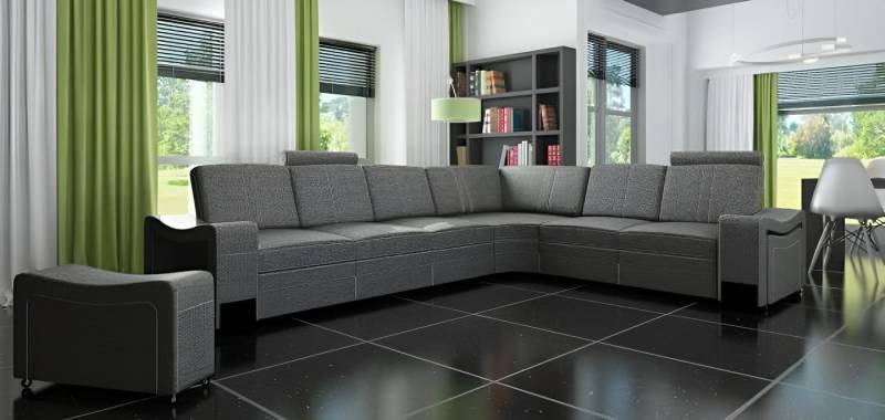 JVmoebel Ecksofa Bequeme Textil Eckcouch L-Form – Sofa mit USB & weicher Polsterung, Made in Europa von JVmoebel
