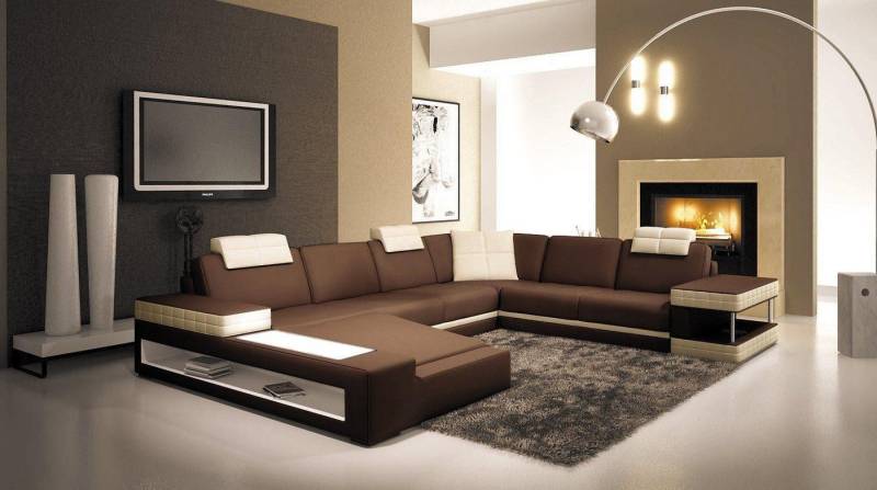 JVmoebel Wohnlandschaft Big xxl Ledersofa Couch Sitz Polster U Form Sofas Leder Wohnlandschaft, Made in Europa von JVmoebel