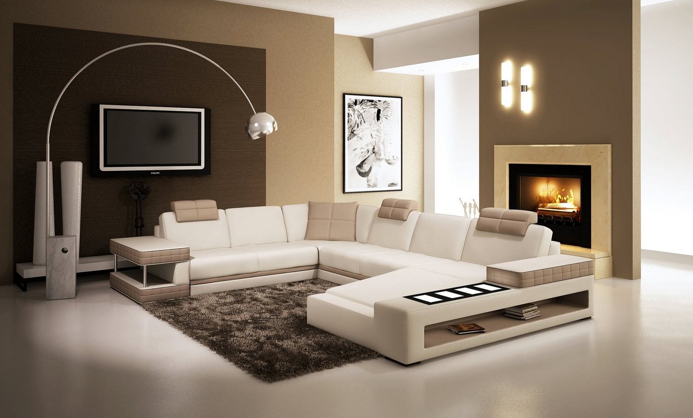 JVmoebel Wohnlandschaft Big xxl Ledersofa Couch Sitz Polster U Form Sofas Leder Wohnlandschaft, Made in Europa JVmoebel Wohnlandschaft Big xxl Ledersofa Couch Sitz Polster U Form Sofas Leder Wohnlandschaft, Made in Europa von JVmoebel