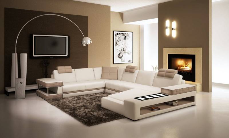 JVmoebel Wohnlandschaft Big xxl Ledersofa Couch Sitz Polster U Form Sofas Leder Wohnlandschaft, Made in Europa von JVmoebel