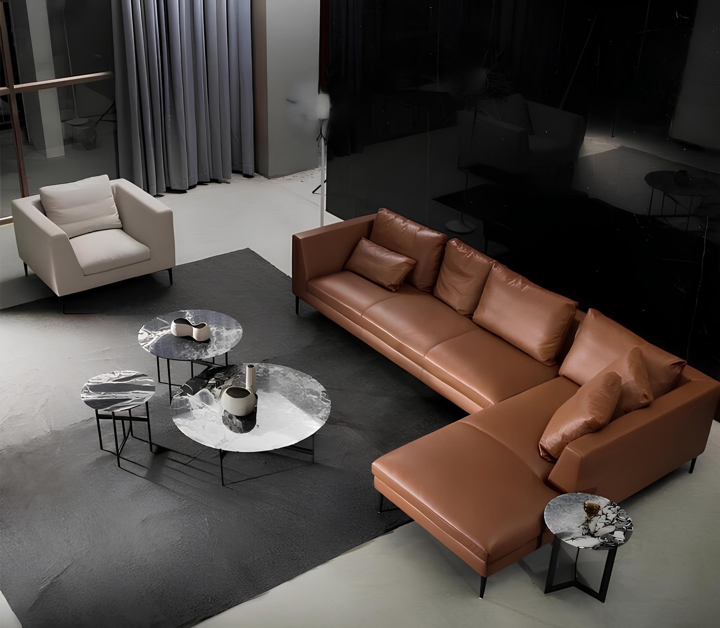 JVmoebel Ecksofa Braune Leder-Eckcouch Wohnlandschaft Sofa Polster Garnitur, Made in Europa JVmoebel Ecksofa Braune Leder-Eckcouch Wohnlandschaft Sofa Polster Garnitur, Made in Europa von JVmoebel