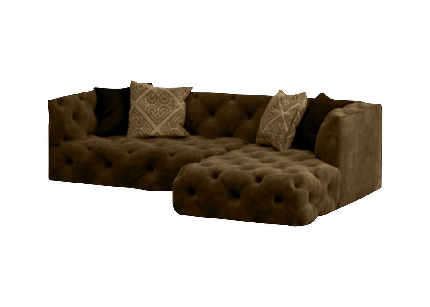 JVmoebel Ecksofa Braunes Chesterfield L-Form Couch Design Polstermöbel Neu, Made in Europe von JVmoebel