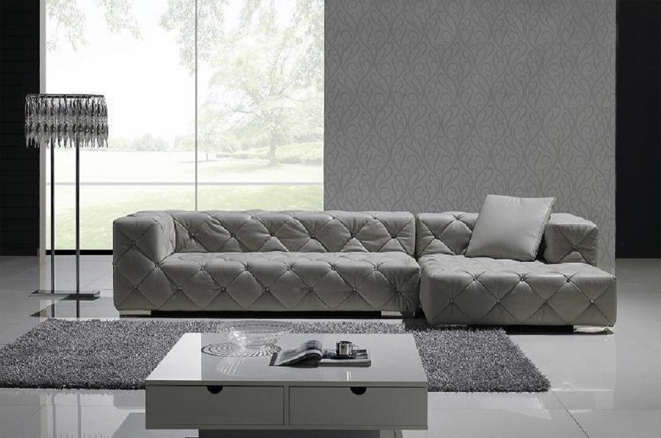 JVmoebel Ecksofa Chesterfield Leder Modern Ecksofa Wohnlandschaft Ledersofa, Made in Europe von JVmoebel