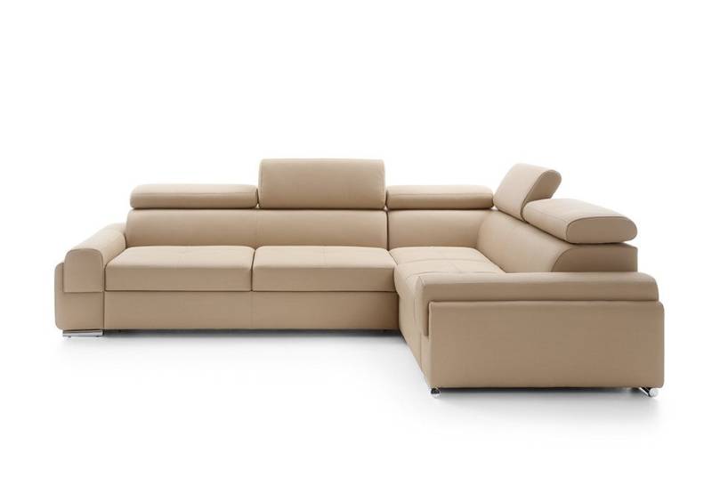 JVmoebel Ecksofa Design Ecksofa Couch Leder Textil Polster Multifunktion Sofas, Made in Europa von JVmoebel