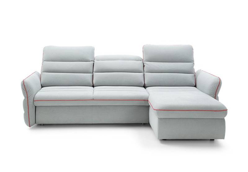 JVmoebel Ecksofa Design Ecksofa Couch Wohnlandschaft Textil Polster Sofas Leder, Made in Europa von JVmoebel
