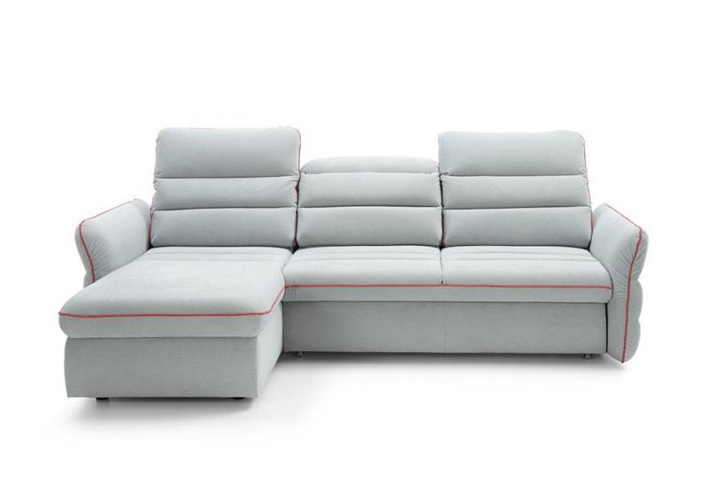 JVmoebel Ecksofa Design Ecksofa Couch Wohnlandschaft Textil Polster Sofas Leder, Made in Europa von JVmoebel