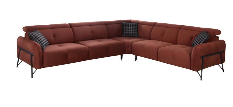 JVmoebel Ecksofa Design Ecksofa L-Form Orange Polster Schlafsofa Textil Hochwertig, 1 Teile, Made in Europe von JVmoebel