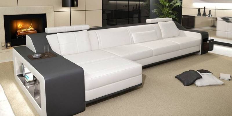 JVmoebel Ecksofa Design Ecksofa Sofa Couch Polster Sitz Eck Garnitur Sofas Leder Textil, Made in Europa von JVmoebel