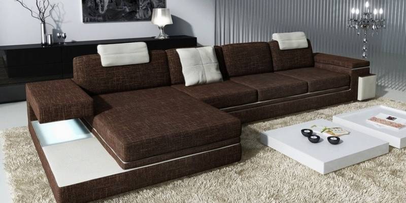JVmoebel Ecksofa Design Ledersofa Sofa mit USB Polster Wohnlandschaft Eck Garnitur Ecke, Made in Europa von JVmoebel