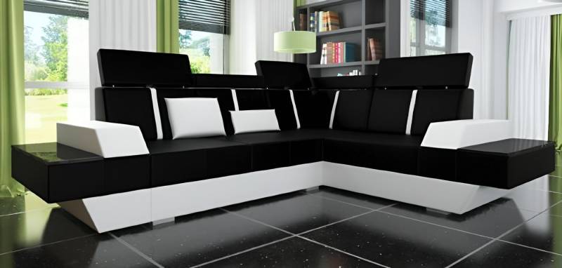 JVmoebel Ecksofa Design-Ledersofa mit USB und Polster – Moderne Eckcouch, Made in Europa JVmoebel Ecksofa Design-Ledersofa mit USB und Polster – Moderne Eckcouch, Made in Europa von JVmoebel